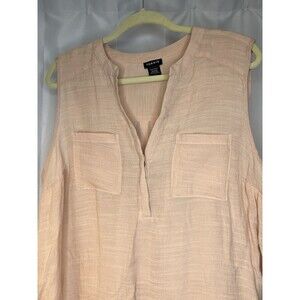 Torrid Womens Top 1X Blush Pink Harper  Pullover  Blouse Top Sleeveless